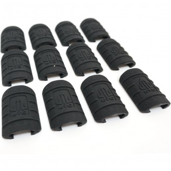 Накладки LEAPERS UTG на Weaver/Picattiny для защиты рук, резина, со стопором, комплект 12 шт.